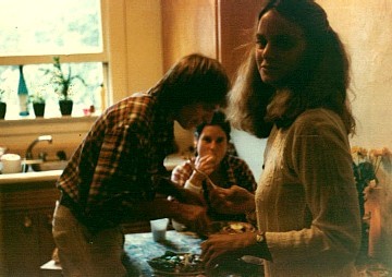 Jody, Bruce and Abby in the kitchen