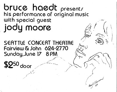 Poster by Mary K. Sherwood, 1979 concert